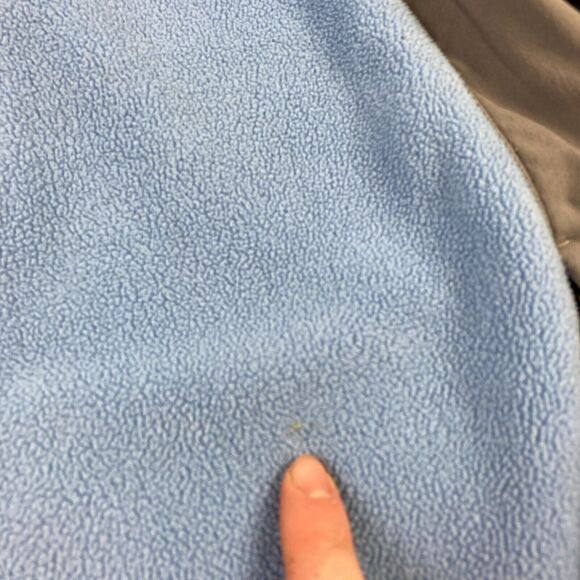 The North Face Fleece Jacket Women's Medium Blue Color Block Soft Shell Full Zip - Picture 4 of 11